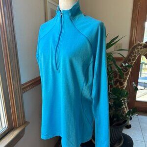 Patagonia Womens Capilene 3 Baselayer, Half Zip, Turquoise Blue, XL